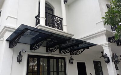 Unveiling Unmatched Elegance: Unique Glass Design with Metalworks for Sunshade