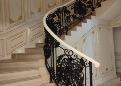 staircase handrail 3 D elegant metal works